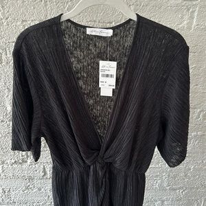 All in Favor Dolman Plisse’ Midi Dress